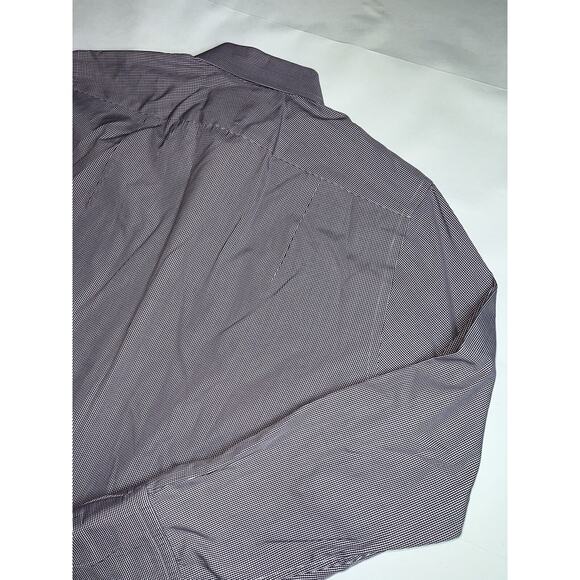 Charles Tyrwhitt Shirt Size 16.5/34 Burgundy Check Jermyn Street London Slim - Picture 14 of 16